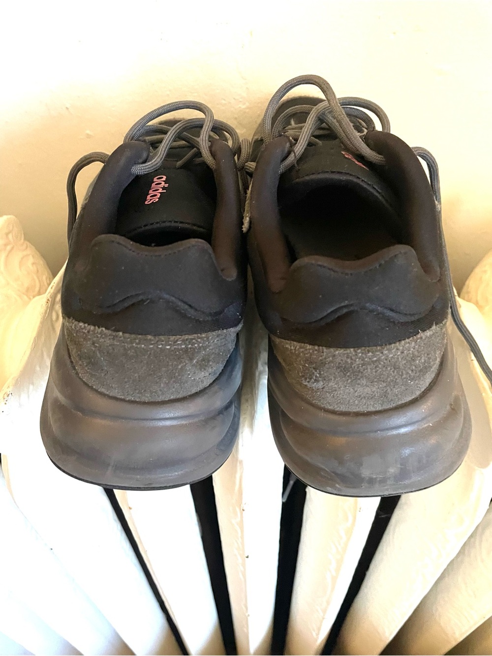 Womens Adidas Black and Gray Casual Sneakers - Picture 3 of 5
